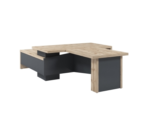 Стол руководителя с опорной тумбой Т-818.0000ПР с брифингом Стол руководителя с опорной тумбой Т-818.0000ПР с брифингом