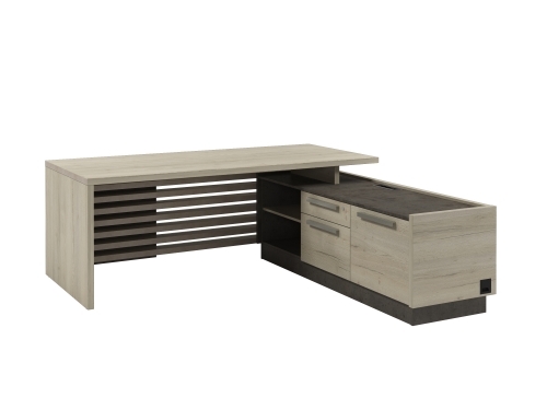 Стол для руководителя с опорной тумбой Z-220пр.1000 (R) с блоком розеток Стол для руководителя с опорной тумбой Z-220пр.1000 (R) с блоком розеток