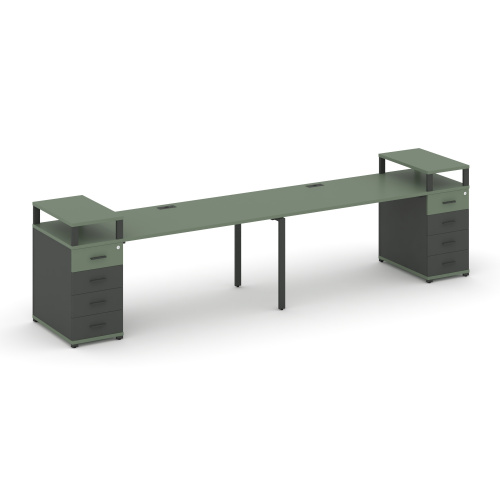 Бенч-система на 2 места с 2 опорными тумбами Concept CN.ORS-425 фото 2