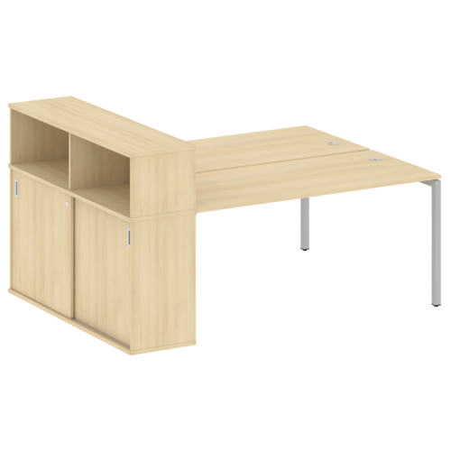 Бенч-система с шкафом-купе на П-обр. м/к Metal System Quattro 40БП.РС-СШК-2.4 фото 14