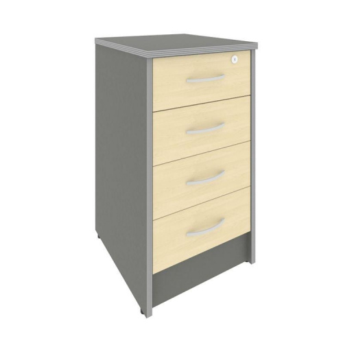 Тумба приставная на 4 ящика с замком Riva А.ТП-4F-S Тумба приставная на 4 ящика с замком Riva А.ТП-4F-S