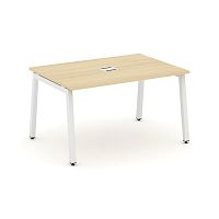 Style Project Стол переговорный SN-5A.SPRG-002 Акация Лорка/Металл Белый 1180*980*750