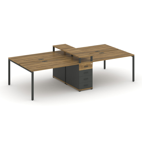 Бенч-система на 4 места с 1 опорной тумбой Concept CN.DRS-433 Бенч-система на 4 места с 1 опорной тумбой Concept CN.DRS-433