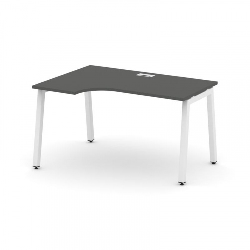 Style Project Стол рабочий эргоном. SN-5A.SPA-022(L) Тиквуд Светлый/Металл Белый 1580*800/980*750 фото 23