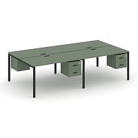 Бенч-система на 4 места с подвесными тумбами Concept CN.DRS-133