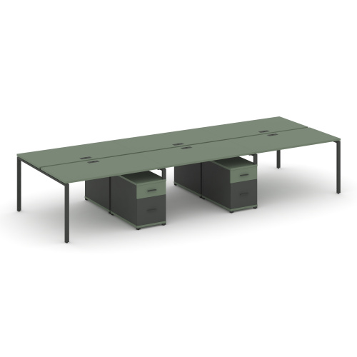 Бенч-система на 6 мест с 2 опорными тумбами Concept CN.DRS-345 фото 2