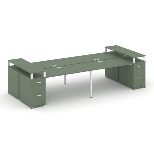 Бенч-система на 4 места с 2 опорными тумбами Concept CN.DRS-448 Бенч-система на 4 места с 2 опорными тумбами Concept CN.DRS-448