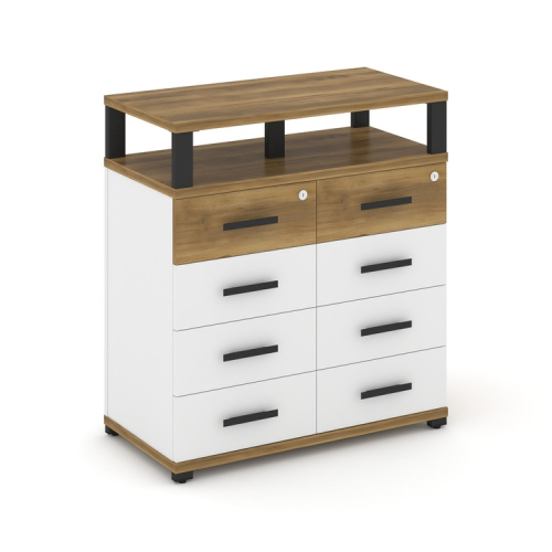 Тумба приставная c 8 ящиками и надставкой Concept CN.TSP-015 B Тумба приставная c 8 ящиками и надставкой Concept CN.TSP-015 B