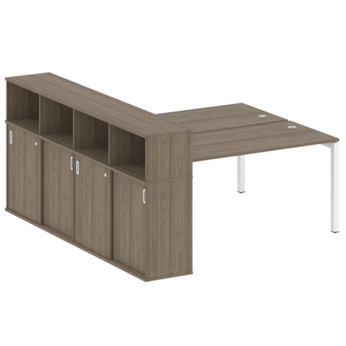 Бенч-система с шкафом-купе на П-обр. м/к Metal System Quattro 50БП.РС-СШК-4.4 фото 3 Бенч-система с шкафом-купе на П-обр. м/к Metal System Quattro 50БП.РС-СШК-4.4 фото 3