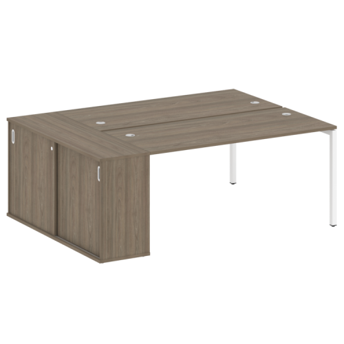 Бенч-система с шкафом-купе на П-обр. м/к Metal System Quattro 40БП.РС-СШК-1.4 фото 2