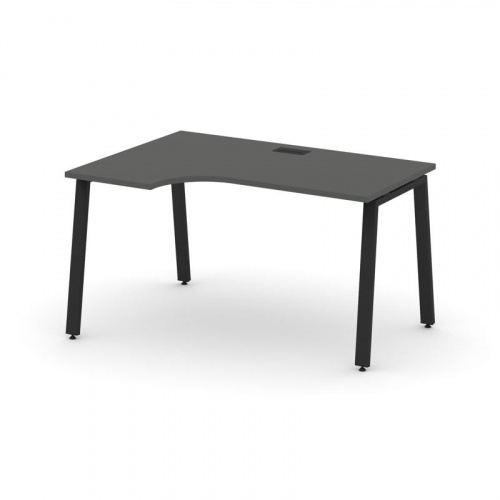 Style Project Стол рабочий эргоном. SN-6A.SPA-022(L) Антрацит/Металл Белый 1580*800/980*750 Style Project Стол рабочий эргоном. SN-6A.SPA-022(L) Антрацит/Металл Белый 1580*800/980*750