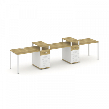 Бенч-система на 3 места с 2 опорными тумбами Concept CN.ORS-449