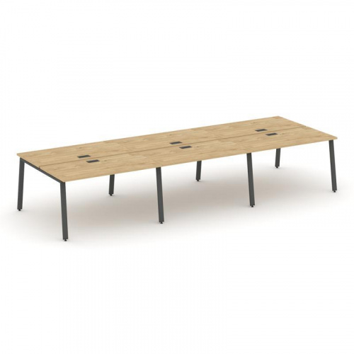 Style Project Рабочая станция 2-х сторон. SN-6A.DRS-084 Тиквуд Светлый/Металл Антрацит 4740*1632*750 фото 28