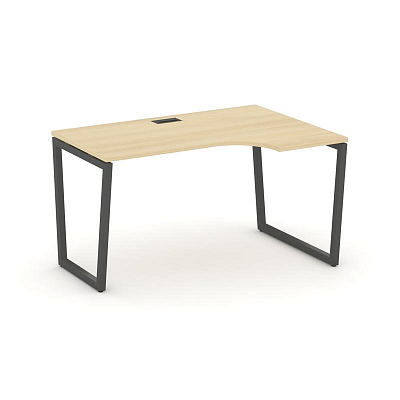 Style Project Стол рабочий эргоном. SN-4T2.SPA-022(R) Акация Лорка/Металл Антрацит/Заглушка Пластик