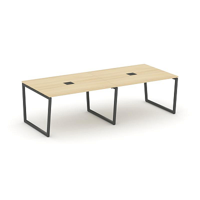 Style Project Стол переговорный SN-4T2.SPRG-044 Акация Лорка/Металл Антрацит/Заглушка Металл Антраци