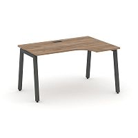 Style Project Стол рабочий эргоном. SN-5A.SPA-002(R) Дуб Табак/Металл Антрацит 1580*600/980*750