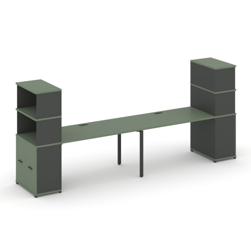 Бенч-система с опорными распашными шкафами Concept CN.ORS-230 фото 2 Бенч-система с опорными распашными шкафами Concept CN.ORS-230 фото 2