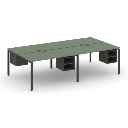 Бенч-система на 4 места с подвесными тумбами Concept CN.DRS-128 Бенч-система на 4 места с подвесными тумбами Concept CN.DRS-128