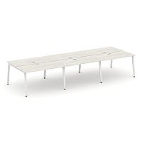 Style Project Рабочая станция 2-х сторон. SN-6A.DRS-061 Дуб Наварра/Металл Белый 2940*1232*750