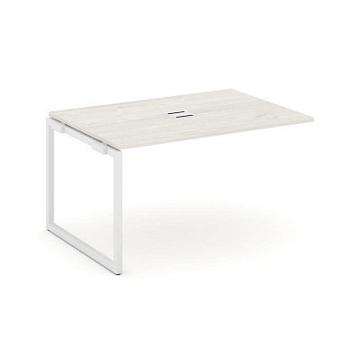 Style Project Проходной наб. элем. перег. стола SN-4O.NSPRG-001 Дуб Наварра/Металл Белый 980*980*750