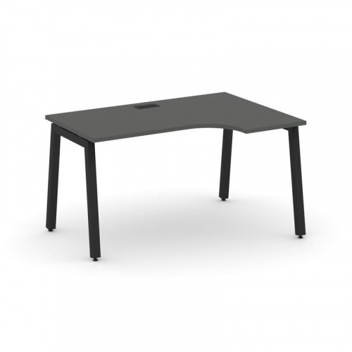 Style Project Стол рабочий эргоном. SN-5A.SPA-022(R) Дуб Наварра/Металл Антрацит 1580*800/980*750 фото 2 Style Project Стол рабочий эргоном. SN-5A.SPA-022(R) Дуб Наварра/Металл Антрацит 1580*800/980*750 фото 2