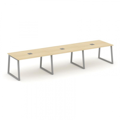 Style Project Стол переговорный SN-6T1.SPRG-022 Акация Лорка/Металл Антрацит/Заглушка Металл Антраци фото 21