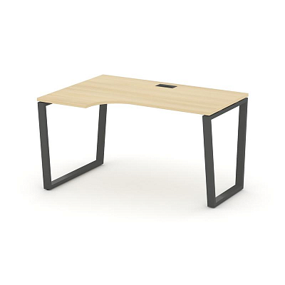 Style Project Стол рабочий эргоном. SN-6T2.SPA-022(L) Акация Лорка/Металл Антрацит/Заглушка Пластик
