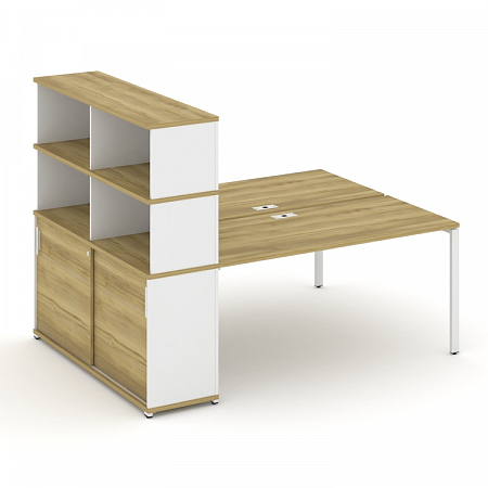 Бенч-система с опорным шкафом-купе с надставкой Concept CN.DRS-244