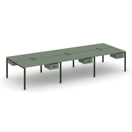 Бенч-система на 6 мест с подвесными тумбами Concept CN.DRS-152