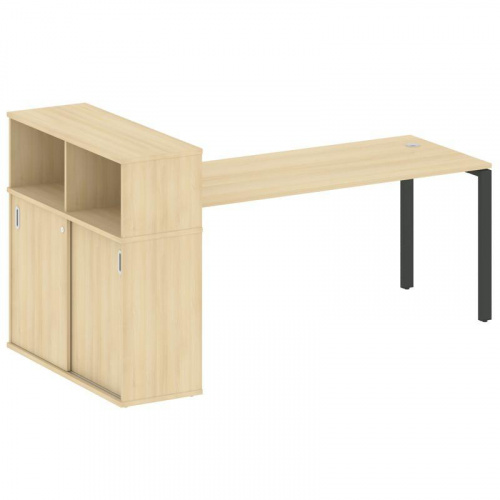 Стол письменный с шкафом-купе на П-обр. м/к Metal System БП.РС-СШК-3.5 фото 2