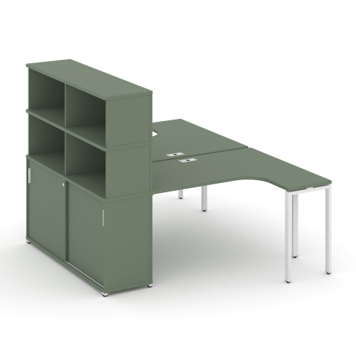 Бенч-система с опорным шкафом-купе с надставкой Concept CN.DSA-222 Бенч-система с опорным шкафом-купе с надставкой Concept CN.DSA-222