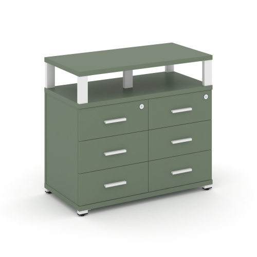 Тумба приставная с 6 ящиками Concept CN.TSP-009 W Тумба приставная с 6 ящиками Concept CN.TSP-009 W