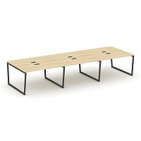 Style Project Рабочая станция 2-х сторон. SN-4T2.DRS-072 Акация Лорка/Металл Антрацит/Заглушка Пласт