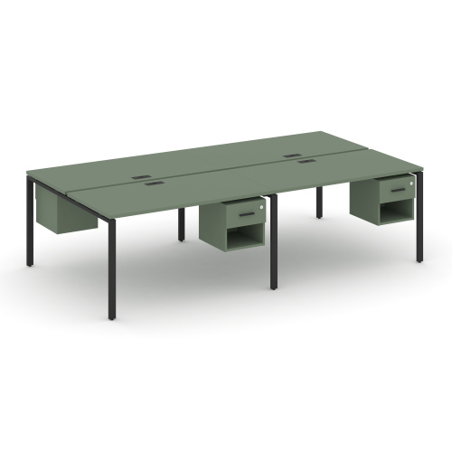 Бенч-система на 4 места с подвесными тумбами Concept CN.DRS-140 Бенч-система на 4 места с подвесными тумбами Concept CN.DRS-140