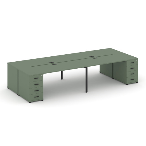 Бенч-система на 4 места с 2 опорными тумбами Concept CN.DRS-425 Бенч-система на 4 места с 2 опорными тумбами Concept CN.DRS-425