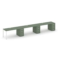 Бенч-система на 3 места с 3 опорными тумбами Concept CN.ORS-442