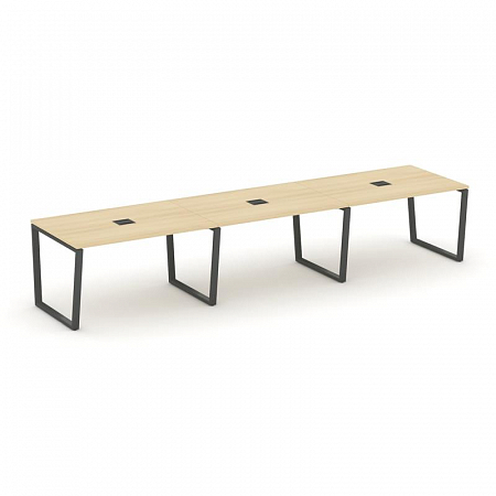 Style Project Стол переговорный SN-6T2.SPRG-023 Акация Лорка/Металл Антрацит/Заглушка Металл Антраци