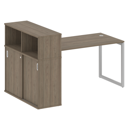 Стол офисный с шкафом-купе на О-обр. м/к Metal System Quattro 40БО.РС-СШК-3.3 фото 3 Стол офисный с шкафом-купе на О-обр. м/к Metal System Quattro 40БО.РС-СШК-3.3 фото 3