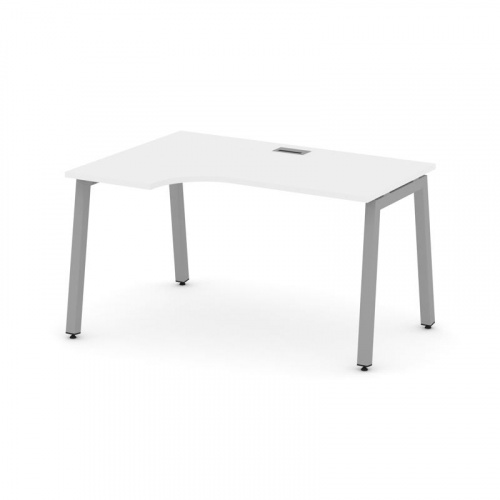 Style Project Стол рабочий эргоном. SN-5A.SPA-022(L) Тиквуд Светлый/Металл Белый 1580*800/980*750 фото 10