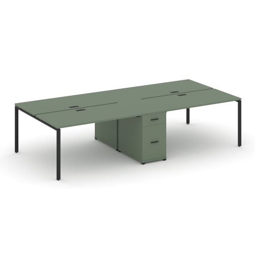 Бенч-система на 4 места с 1 опорной тумбой Concept CN.DRS-424 Бенч-система на 4 места с 1 опорной тумбой Concept CN.DRS-424