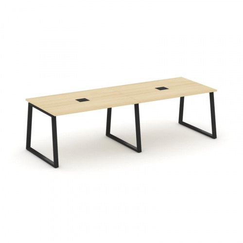 Style Project Стол переговорный SN-6T1.SPRG-011 Акация Лорка/Металл Антрацит/Заглушка Металл Антраци фото 4