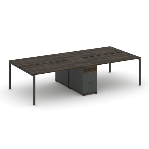 Бенч-система на 4 места с 1 опорной тумбой Concept CN.DRS-421 фото 3 Бенч-система на 4 места с 1 опорной тумбой Concept CN.DRS-421 фото 3