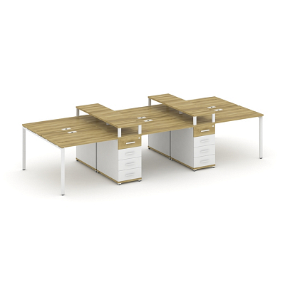 Бенч-система на 6 мест с 2 опорными тумбами Concept CN.DRS-465