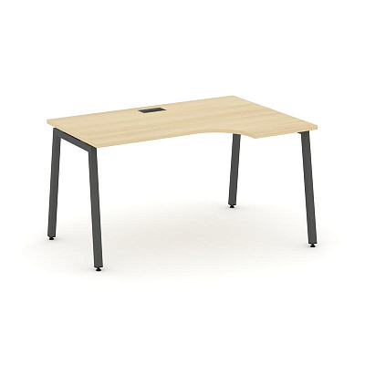 Style Project Стол рабочий эргоном. SN-4A.SPA-022(R) Акация Лорка/Металл Антрацит 1580*800/980*750