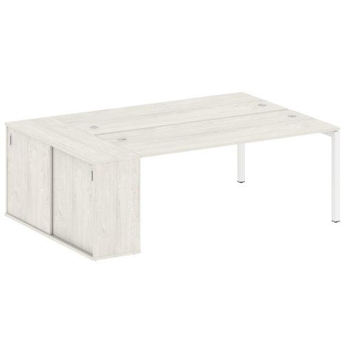 Бенч-система с шкафом-купе на П-обр. м/к Metal System Quattro 50БП.РС-СШК-1.5 фото 4