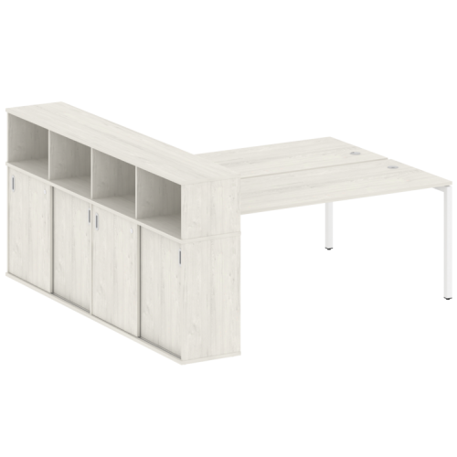 Бенч-система с шкафом-купе на П-обр. м/к Metal System Quattro 40БП.РС-СШК-4.5 фото 7 Бенч-система с шкафом-купе на П-обр. м/к Metal System Quattro 40БП.РС-СШК-4.5 фото 7