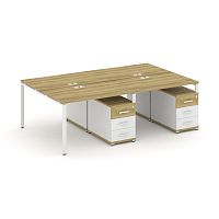 Бенч-система на 4 места с 2 опорными тумбами Concept CN.DRS-318