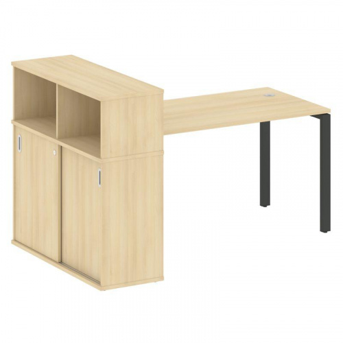 Стол письменный с шкафом-купе на П-обр. м/к Metal System БП.РС-СШК-3.3 фото 2