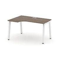 Style Project Стол рабочий эргоном. SN-5A.SPA-011(L) Вяз Благородный/Металл Белый 1380*700/980*750