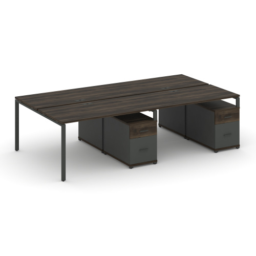 Бенч-система на 4 места с 2 опорными тумбами Concept CN.DRS-324 фото 3